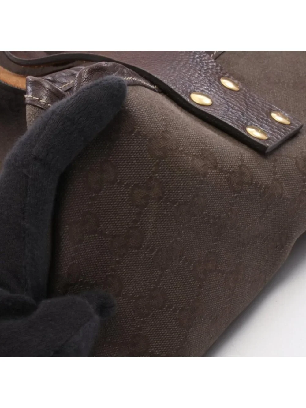 Gucci Tote Large GG Canvas Dark Brown